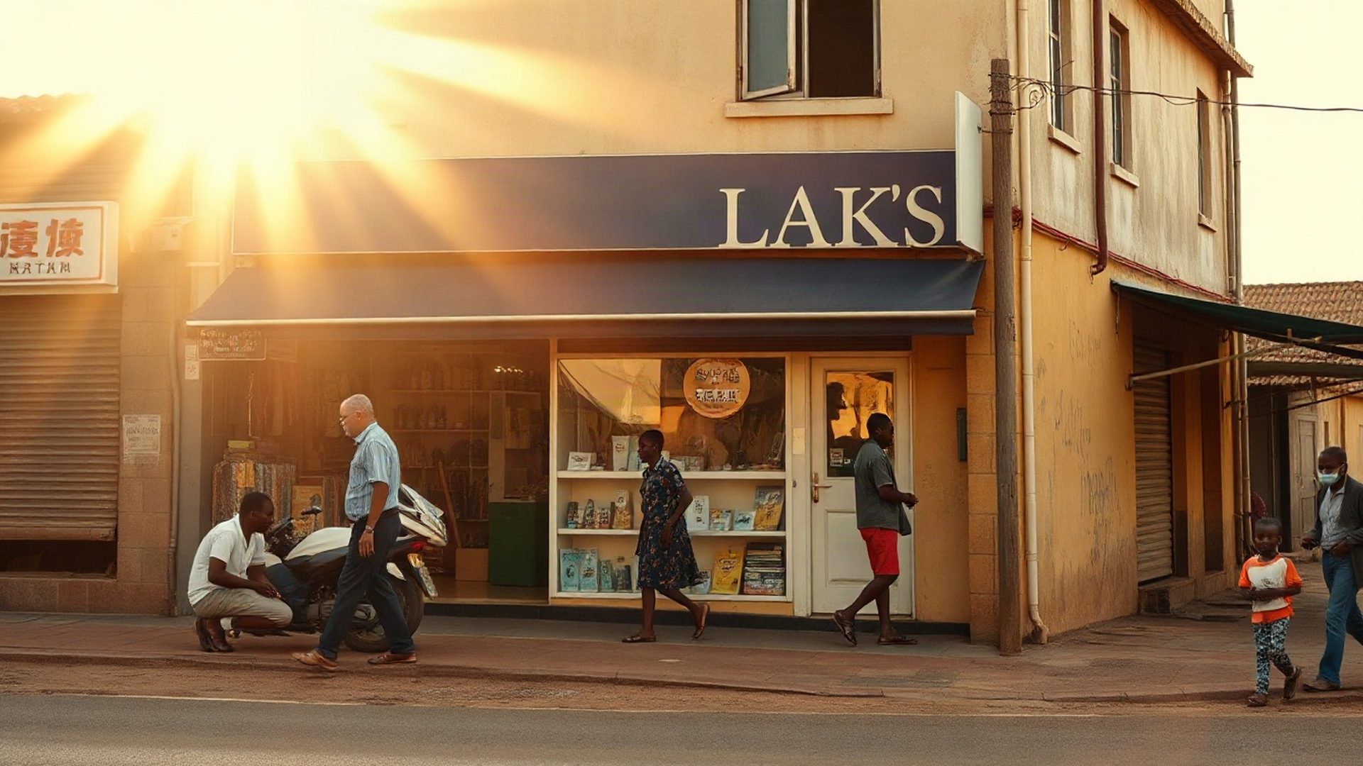 Classfieldq storefront on a sunlit Kenyatta Street in Kitale